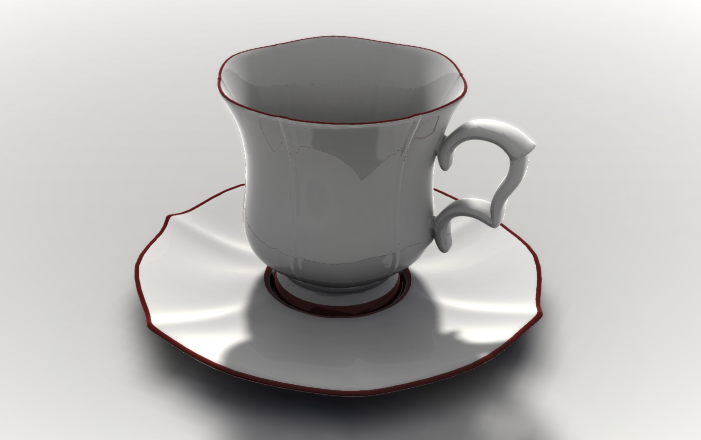 Interactive prototype of a porcelain cup