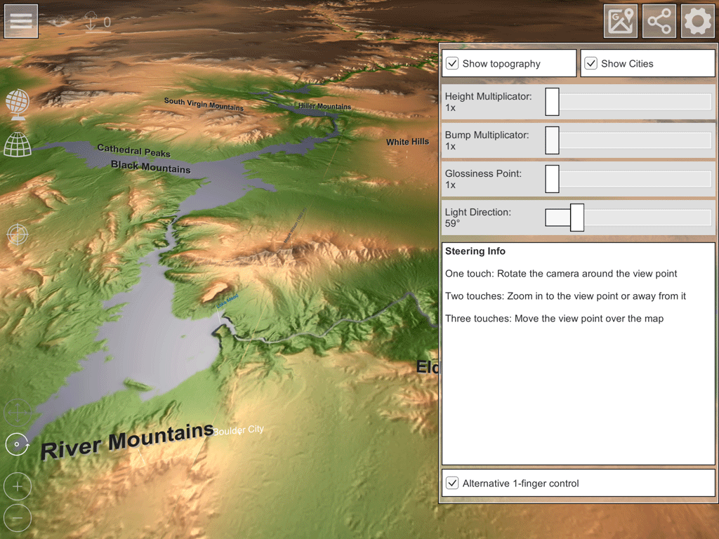 GlobeViewer: قدرت گزینه نقشه سه بعدی BumpMap