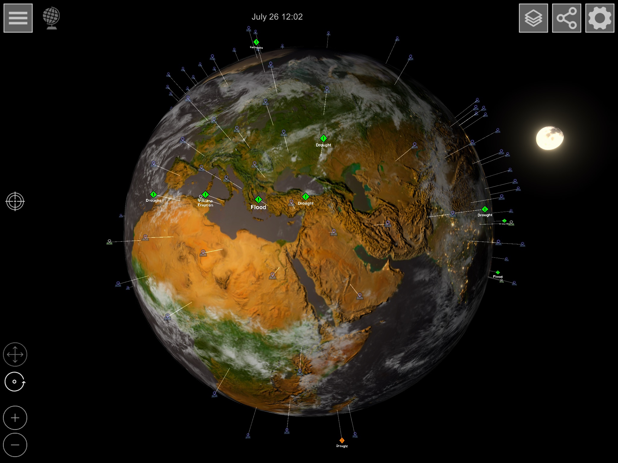 GlobeViewer: نمای کره زمین